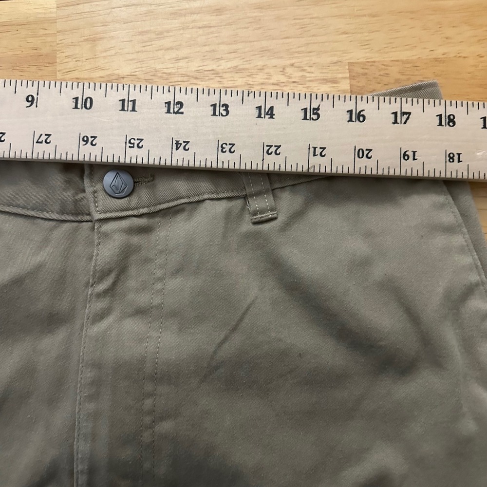 Volcom True To This Mens Shorts Size 36 Khaki Chino Skate Casual Cotton Blend - Picture 6 of 10